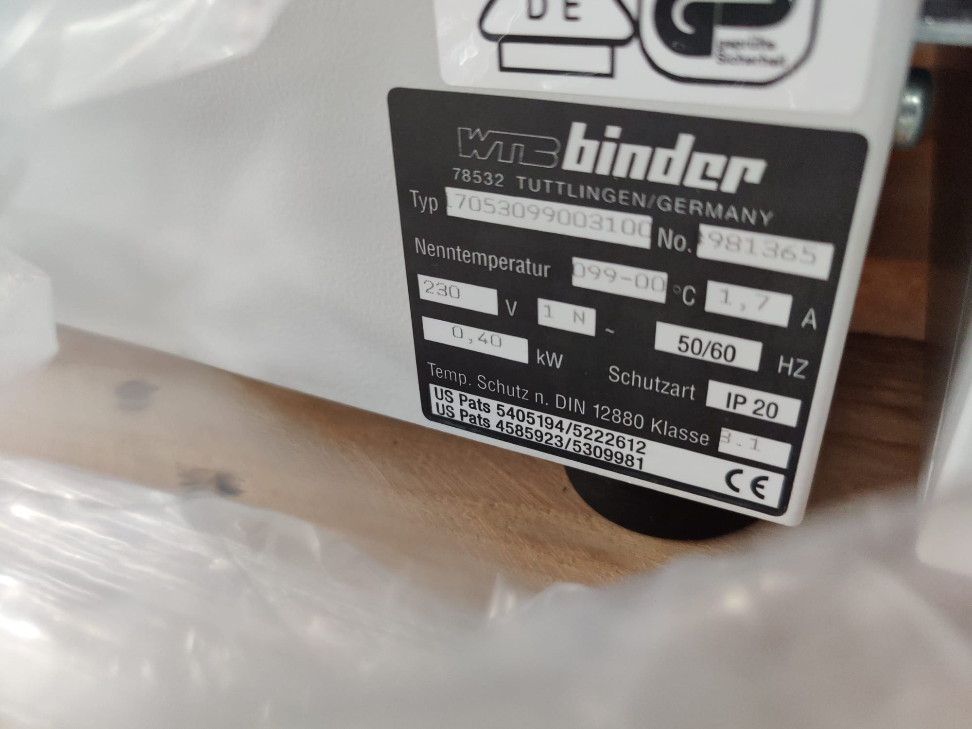 Used Incubator - Binder - DK2668