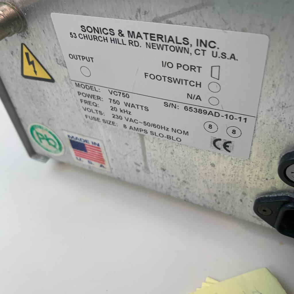 Used Sonicateur VC750 - Sonics - X07.173