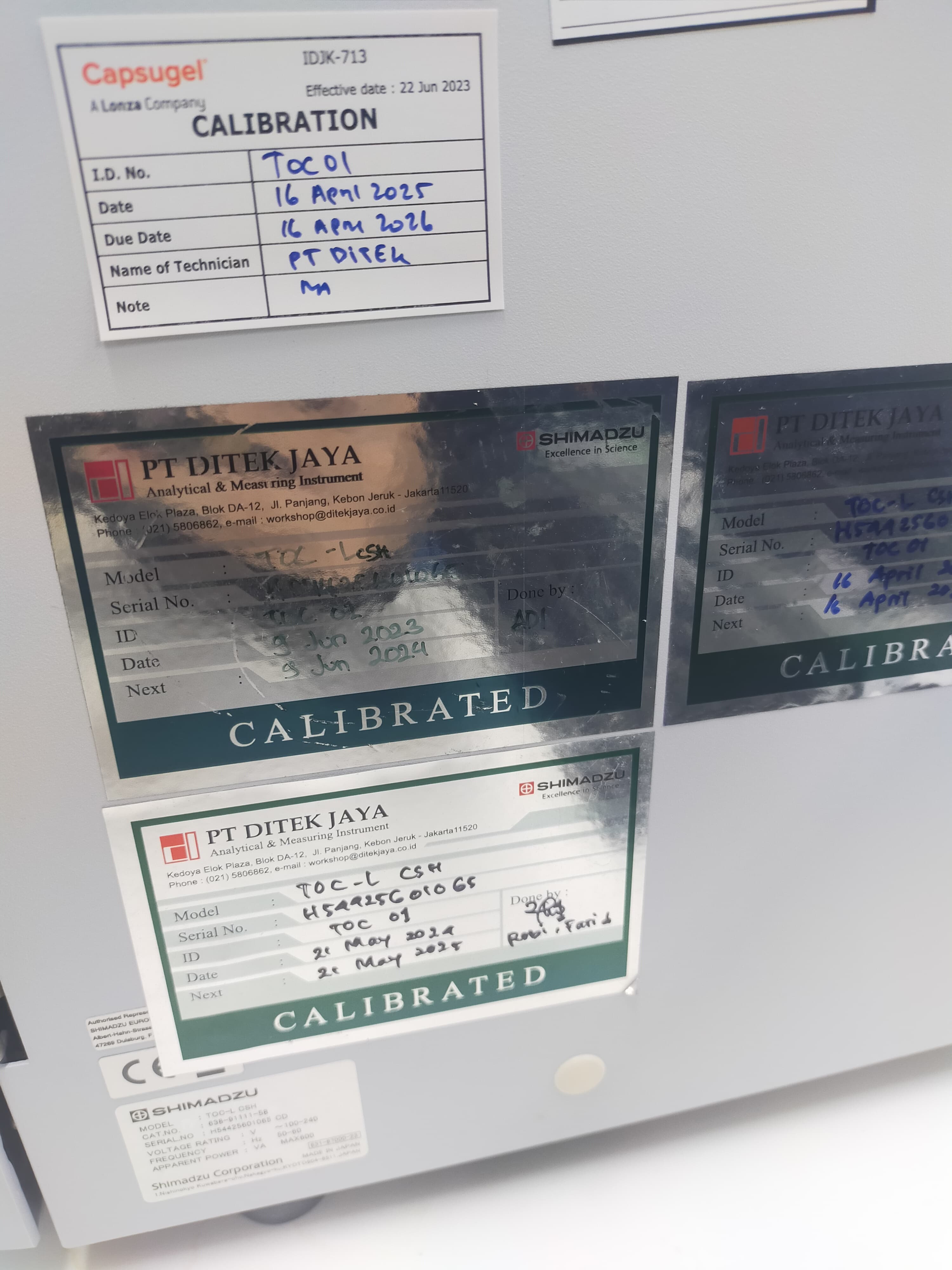 Used TOC Analyzer - Shimadzu - TOC L CSH - LC0235