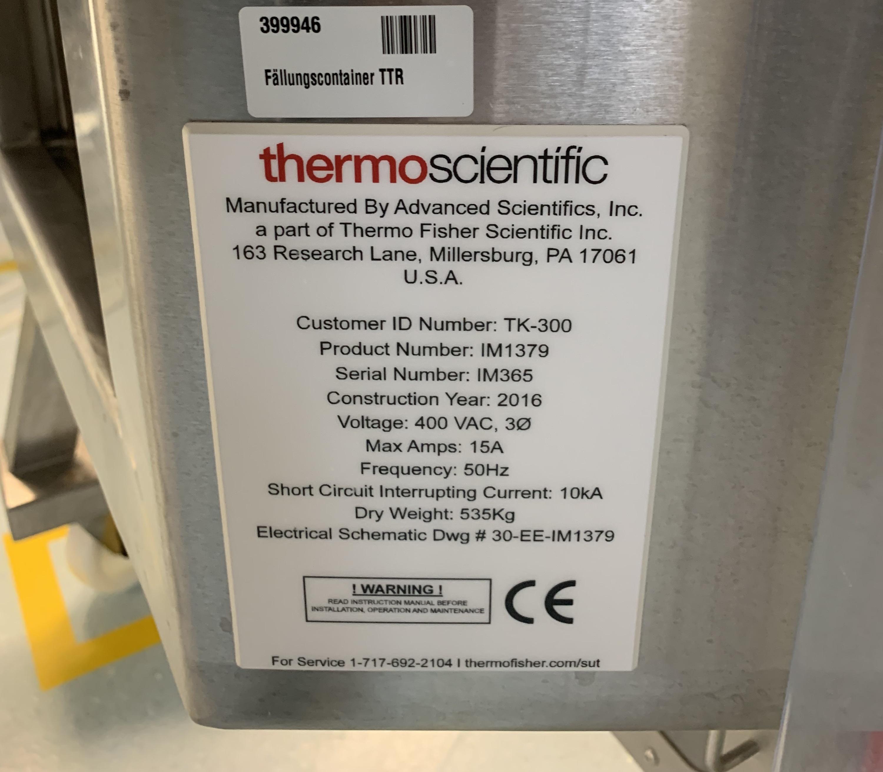 Used Single Bag Process Mixer With Control Panel - Thermo Fisher - 01.009.GG