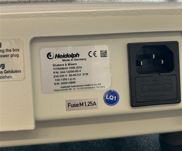 Used Mixing Device (For Vessels >10ml) - Heidolph - Titramax 1000 - BTH099