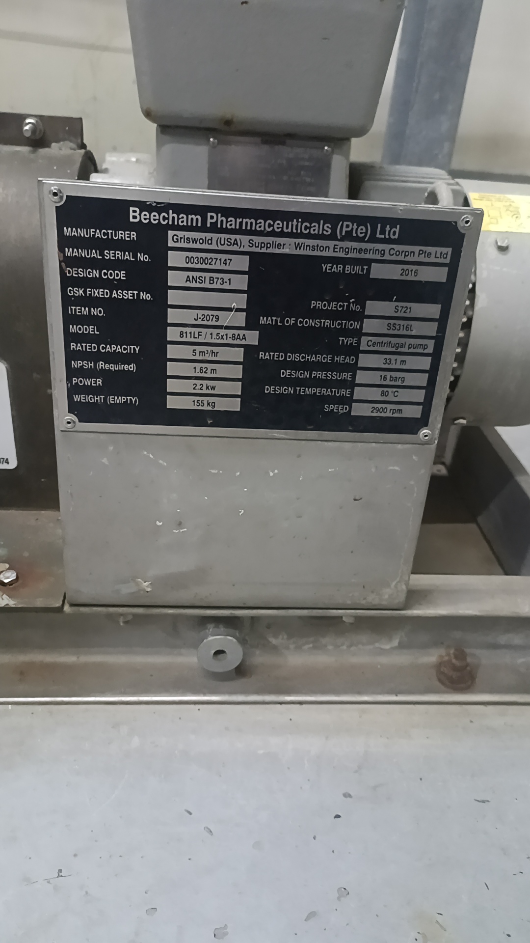 Used Intermediate Foul MIBK Vessel - Shanghai Morimatsu - SG083