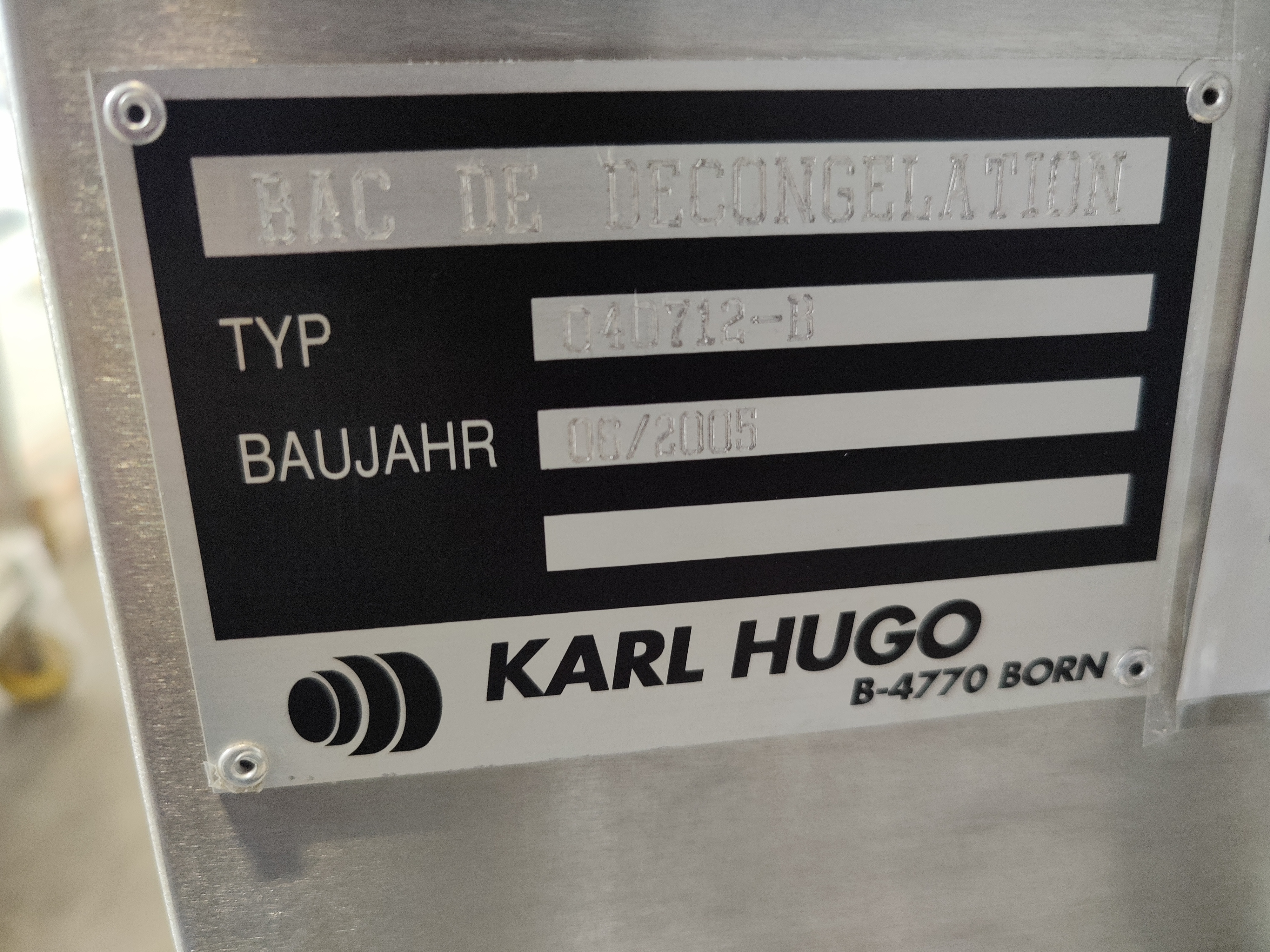 Bac de Decongelation -  DK2365