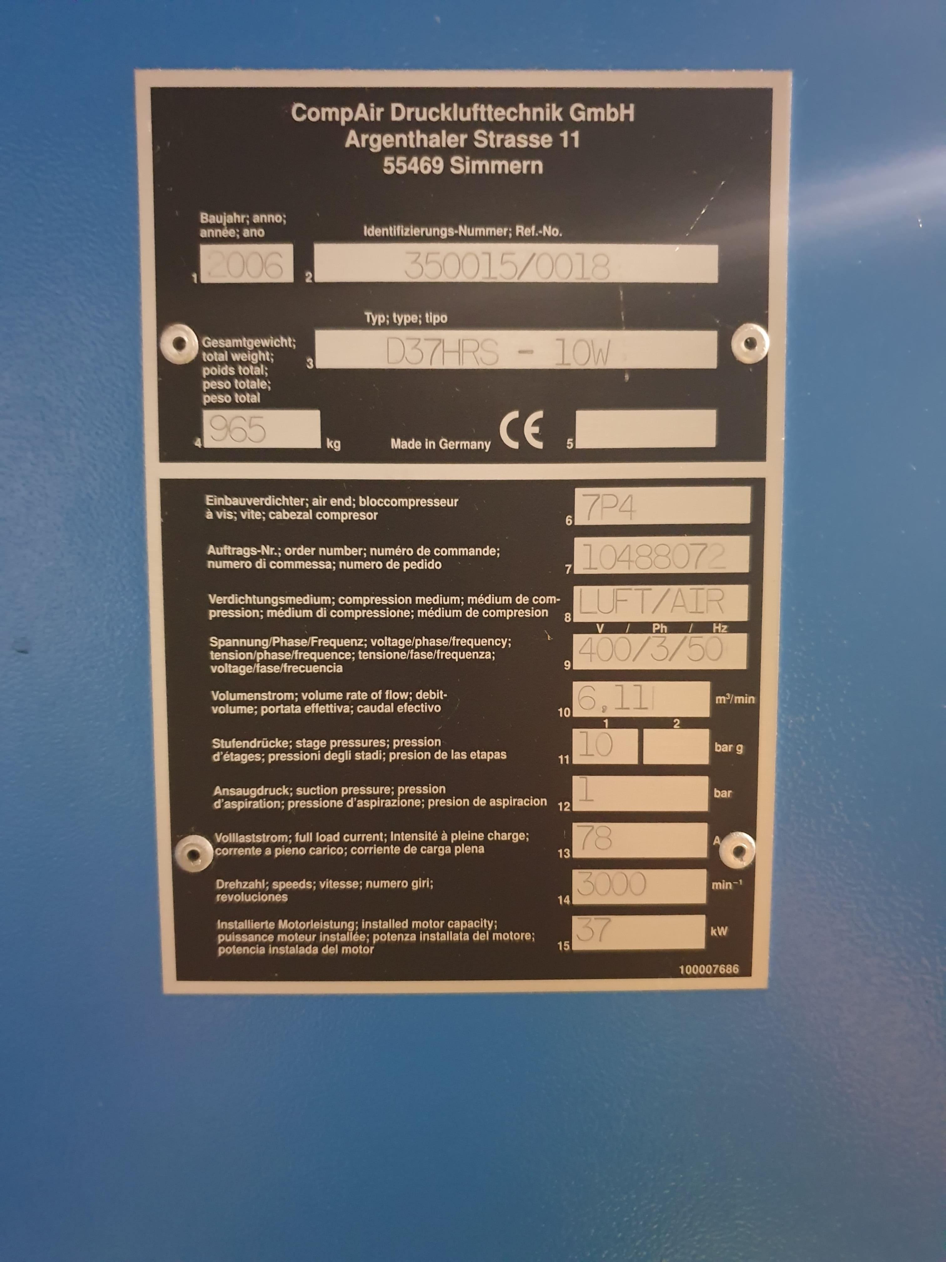 Used Compressor - CompAir- 2FC