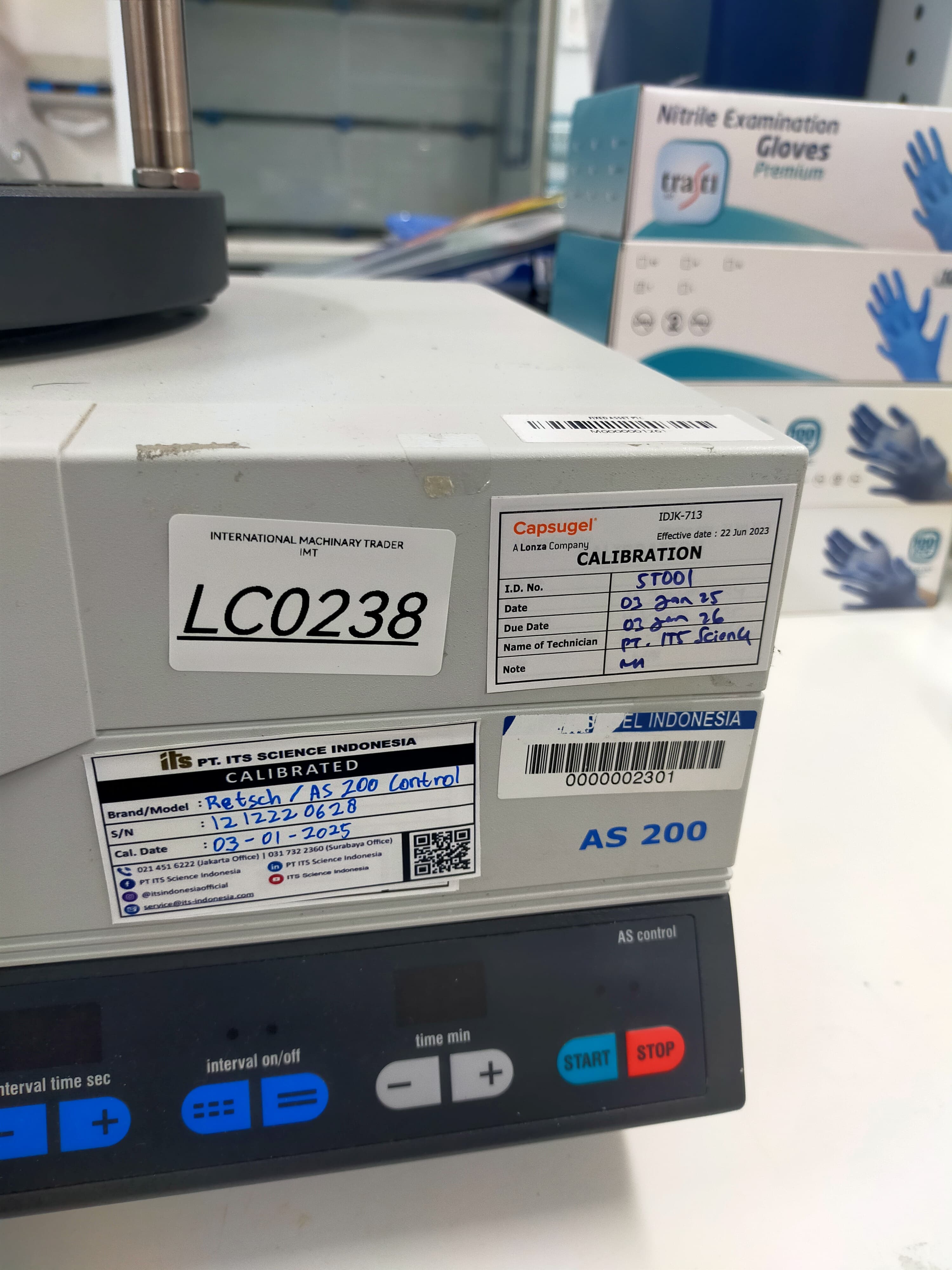 Used Sieve Test - Retsch - AS200 - LC0238