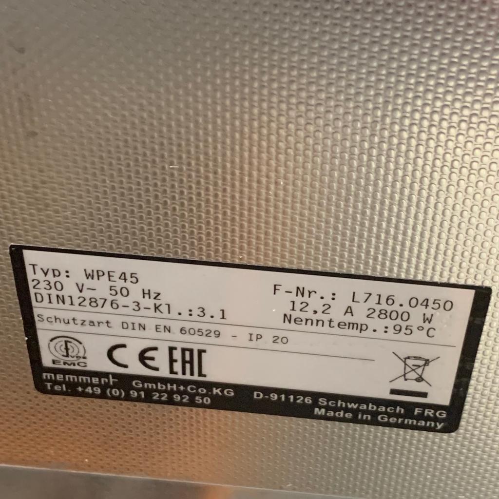 Used Water Bath 45L - Memmert -  X07.083- X07.084