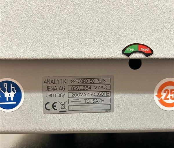 Used Spectrometer - VWR - Specord 50 Plus - BTH136