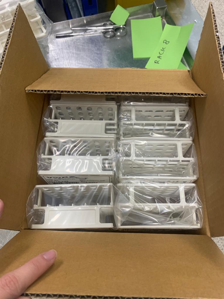 Used Rack Test Tube 13mm - 36pl Nylo WHT - X07.096