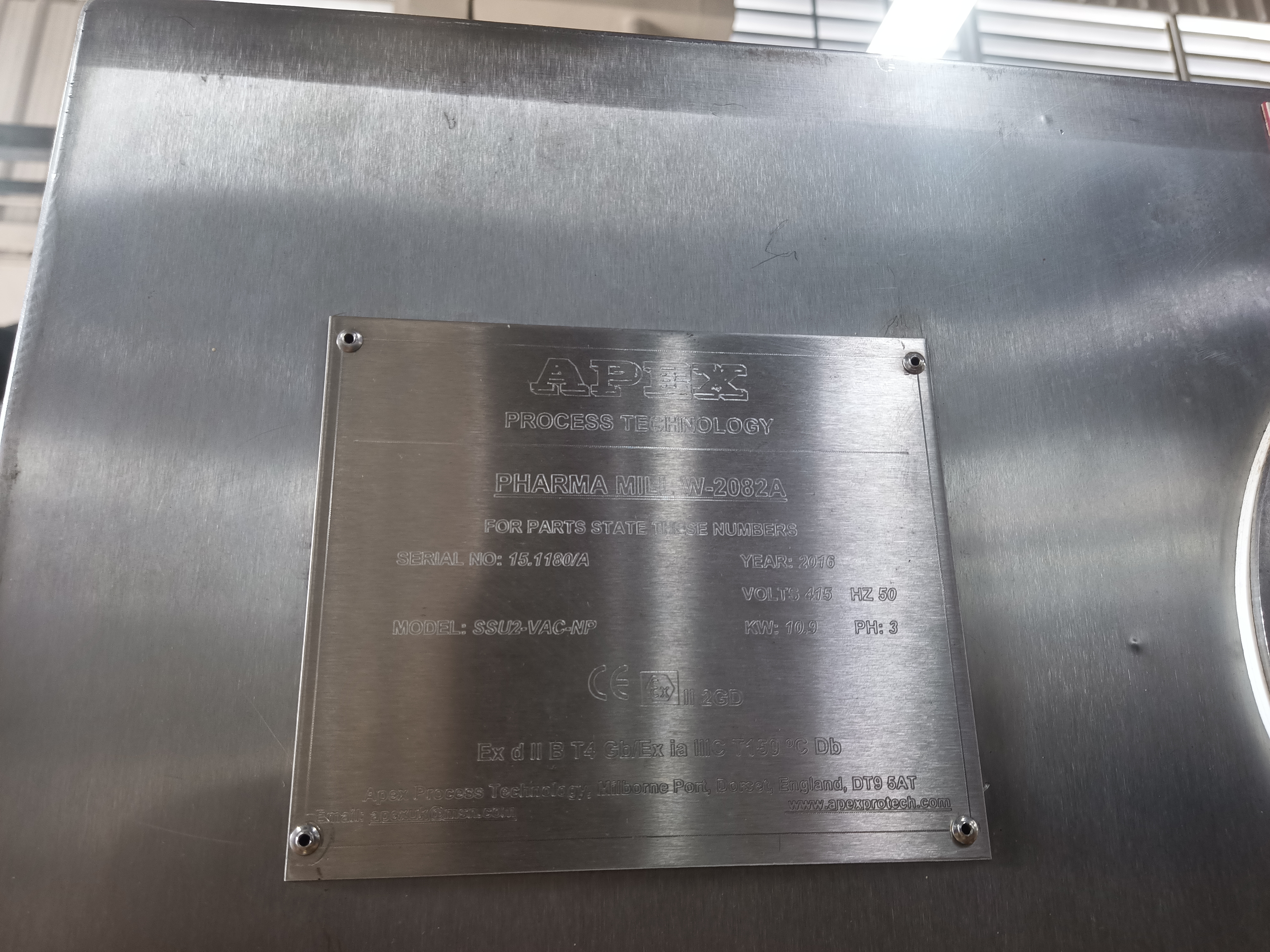 Used Apex Mill - Apex Process Technology - SG038 