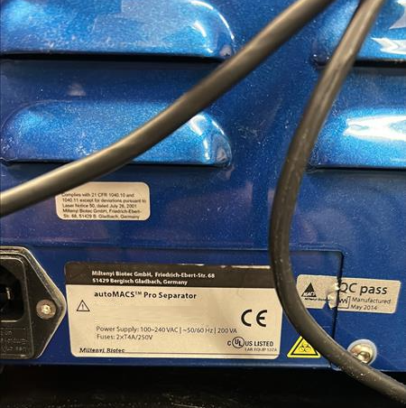 Used Sample Purification System - Miltenyi - Automacs Pro Separator - BTH117