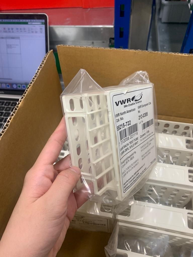 Used Rack Test Tube 13mm - 36PL Nylo WHT -  X07.094