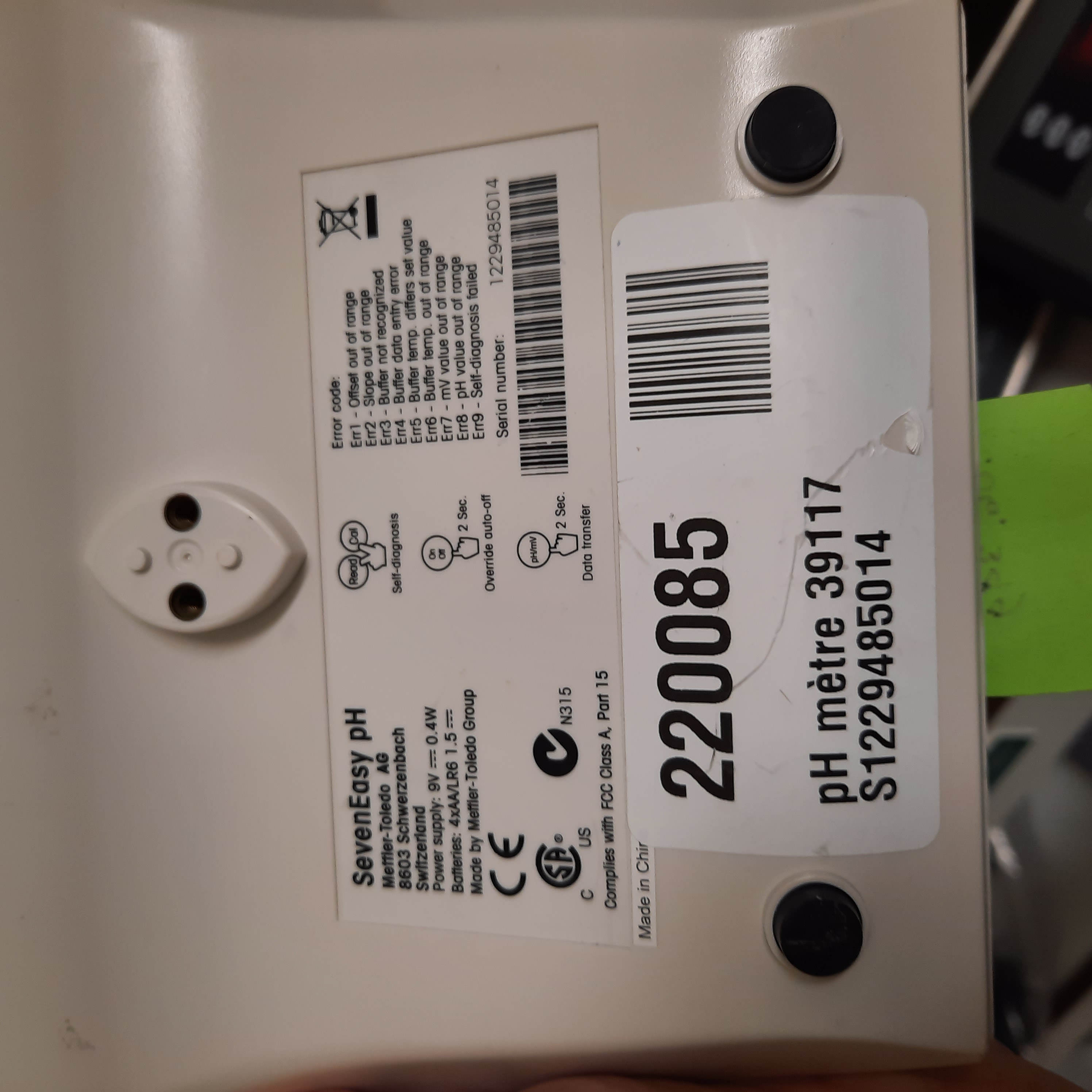 Used PH Meter - Mettler Toledo Seven Easy PH - X.06.349