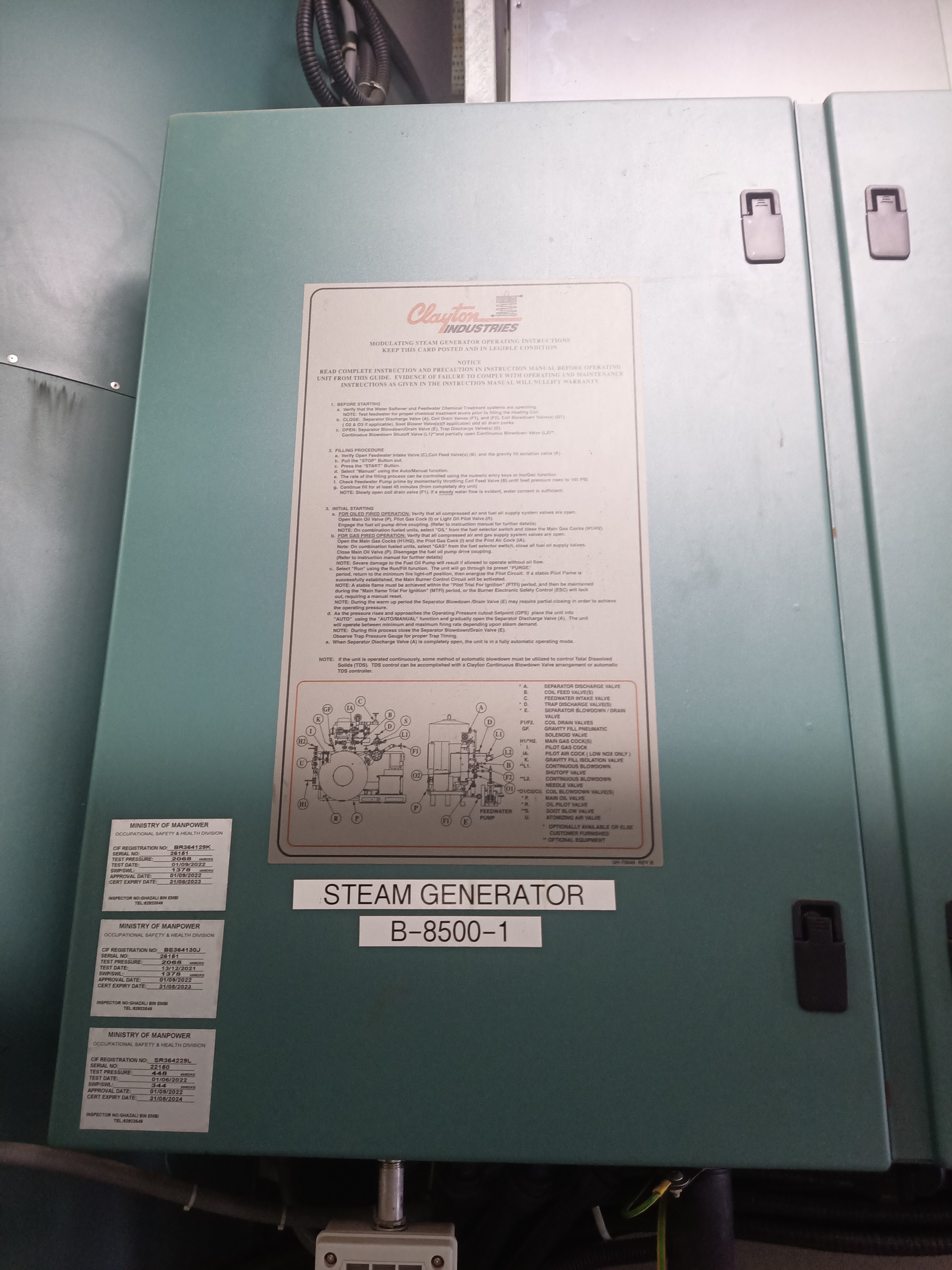 Used Steam Generator -  Clayton Thermal Products - SG128 