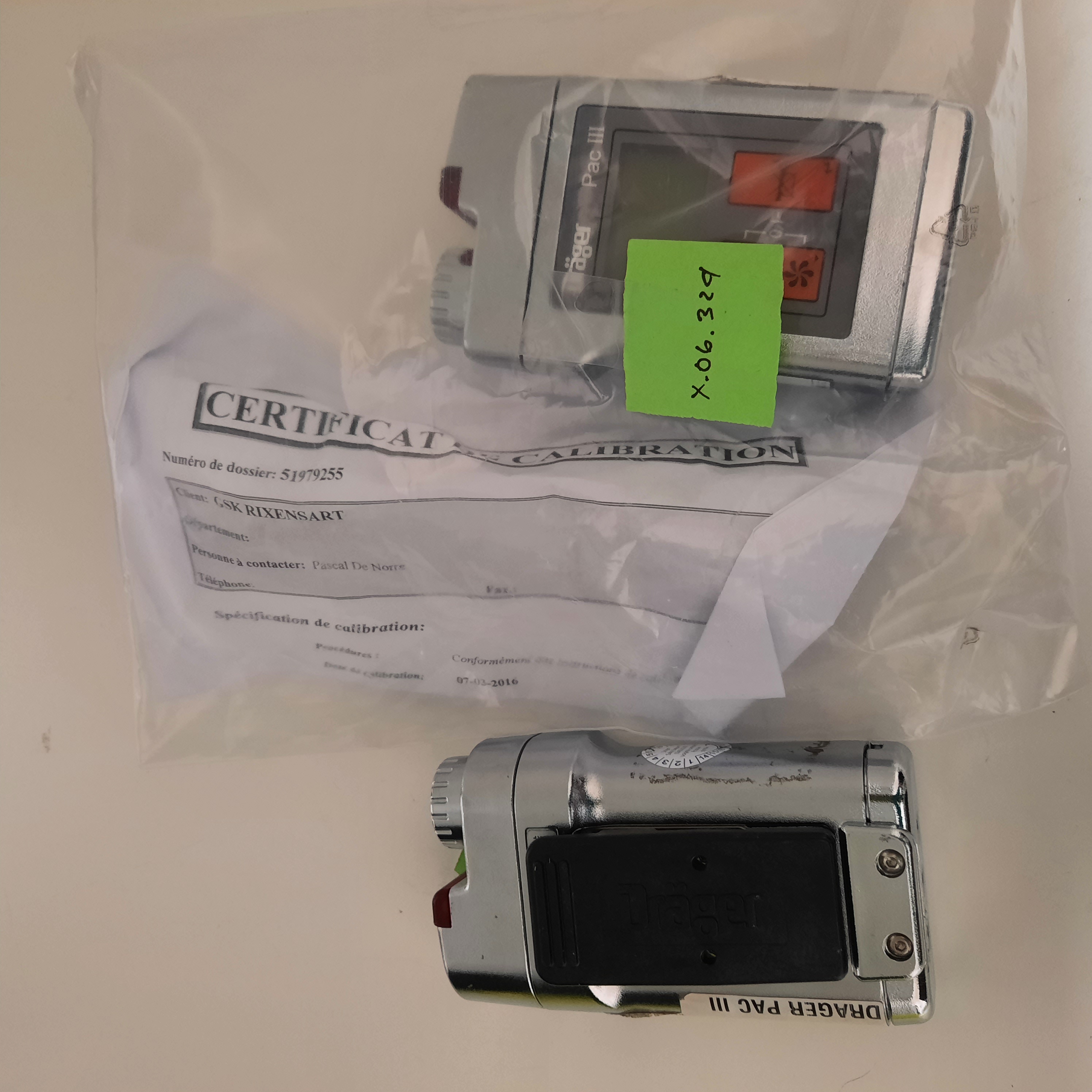 Used Gas Detector - Drager PAC III - X.06.324-X.06.325