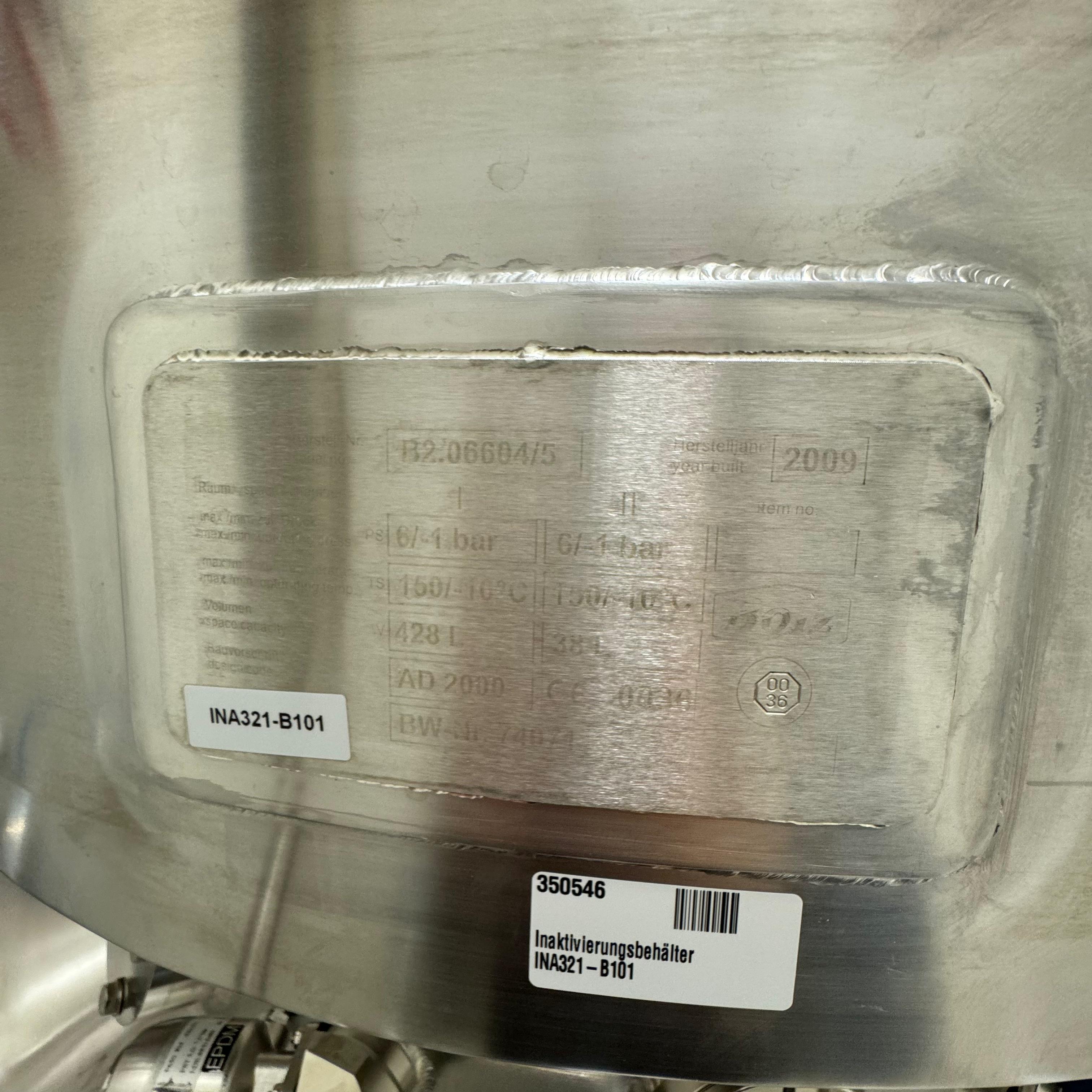 Used Harvest, Preparation, Inactivation Containers: 6 Permanently Piped Containers - GR013