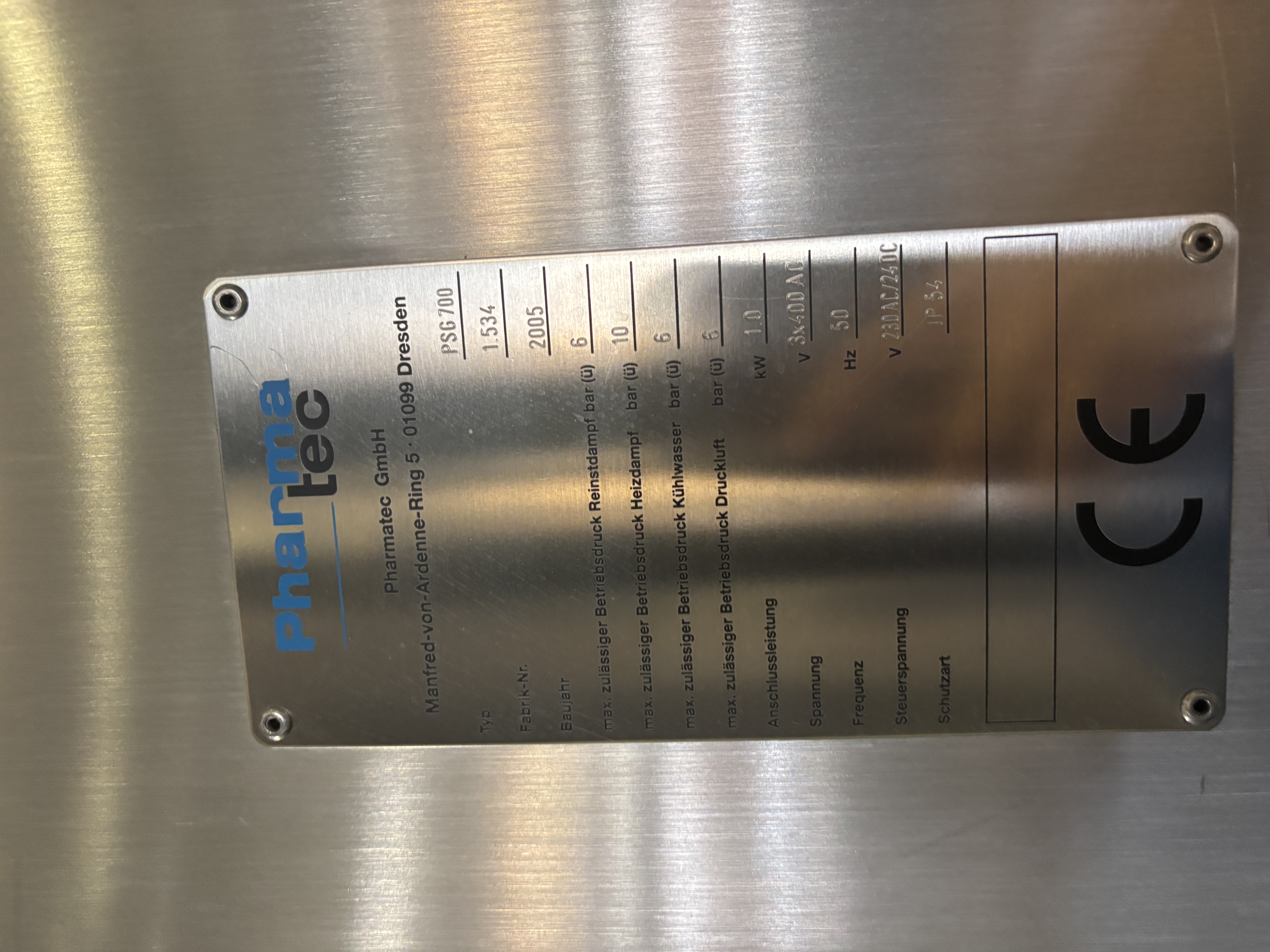 Used Steam Generator - Pharmatec - PS003