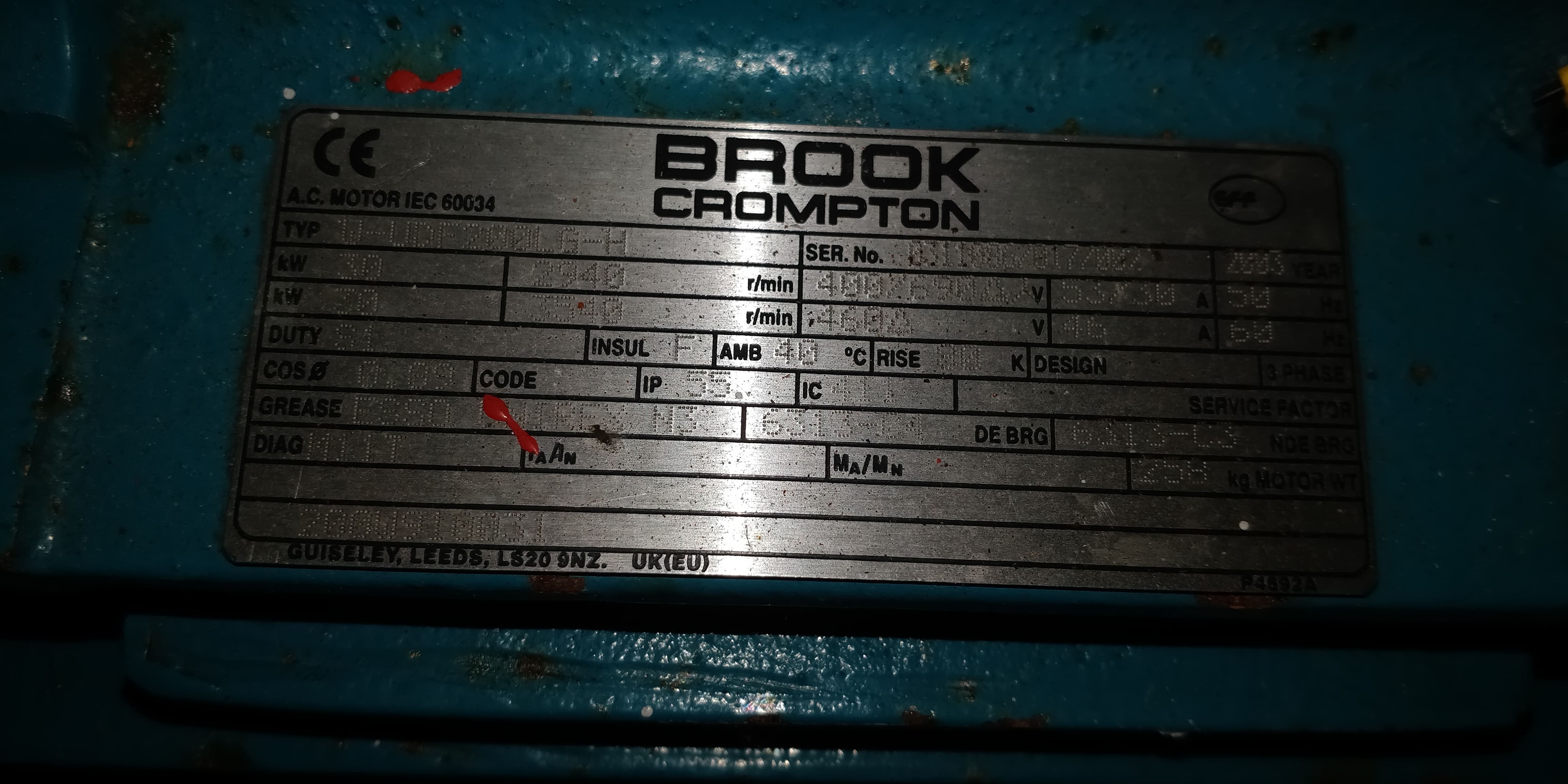 Used Electric Motors and drives - Brook Crompton - 503B
