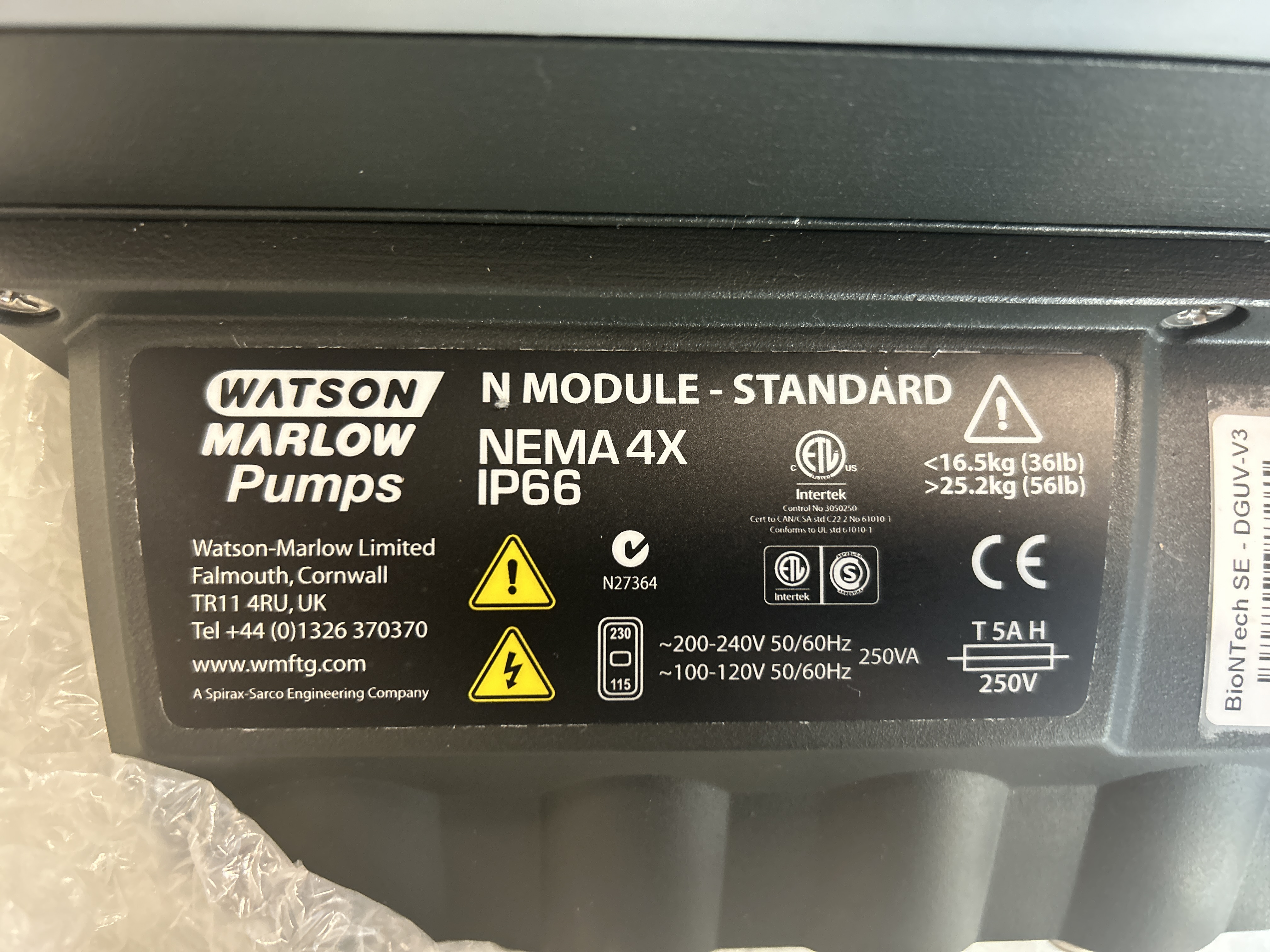 Used Peristaltic Pump - Watson Marlow - Nema 4x - BTH156, BTH157