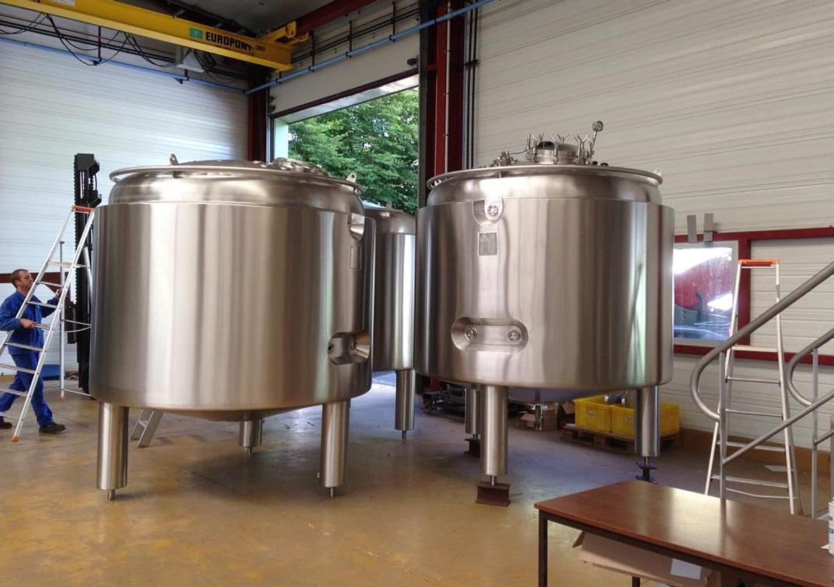 Used 1 Fixed 6,000 L Tank with Double WFI Jacket - 3C France - Custom Made - VV003