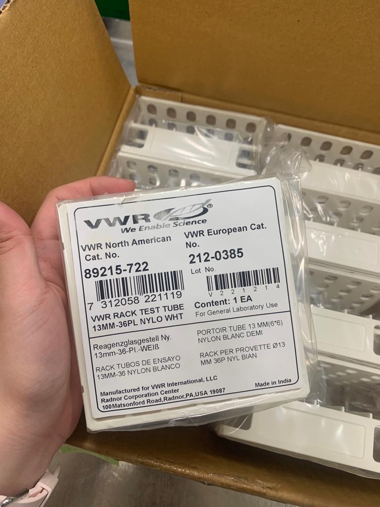 Used Rack Test Tube 13mm - 36PL Nylo WHT -  X07.094