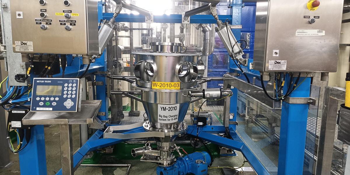 Used Big Bag Charging System For 6-APA With Pellet Receiver Rotary Valve - Dietrich Engineering Consultants SA - SG054