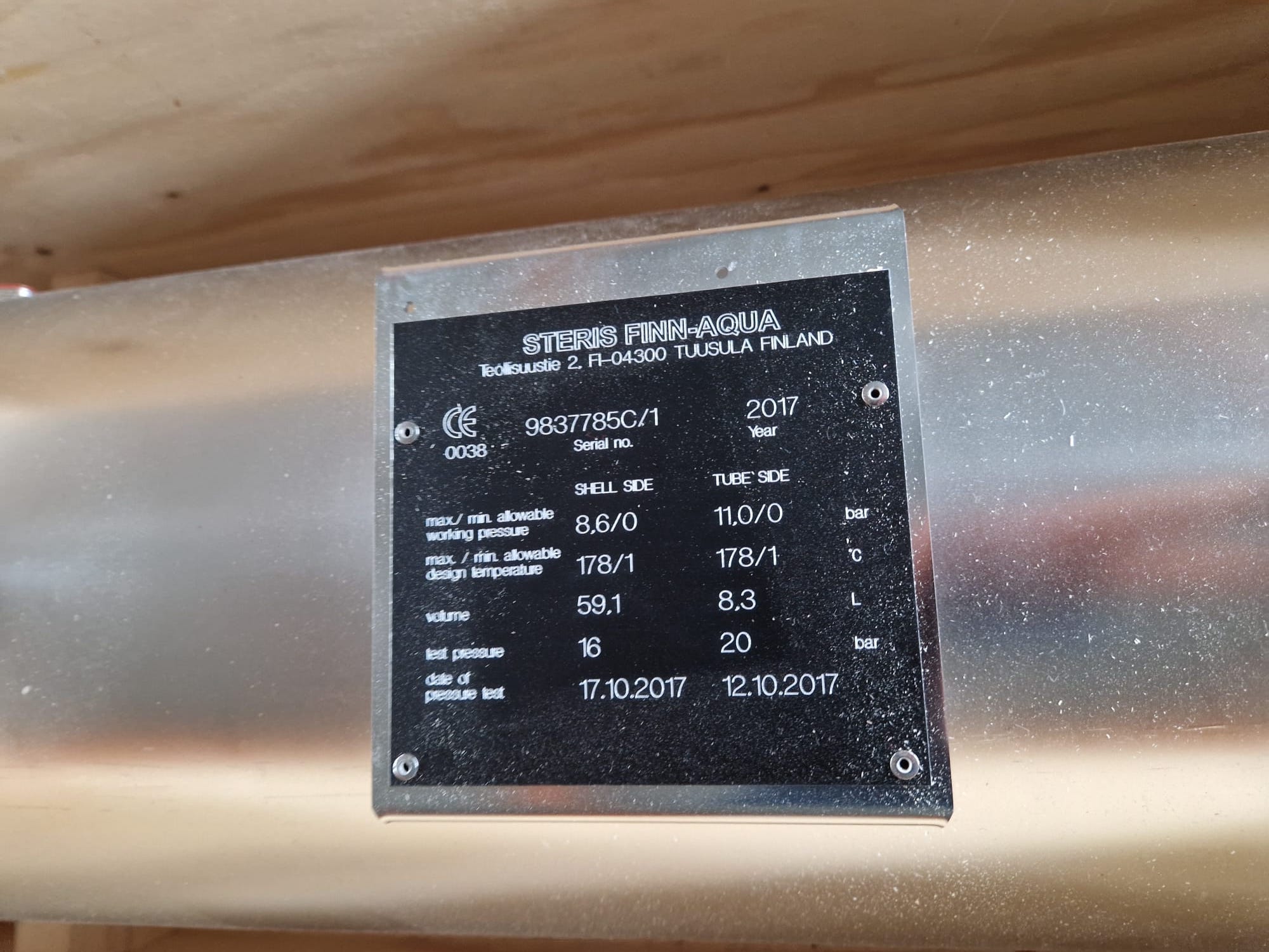 Used Distillator Spare Parts -Steris Finn-Aqua - DK2429