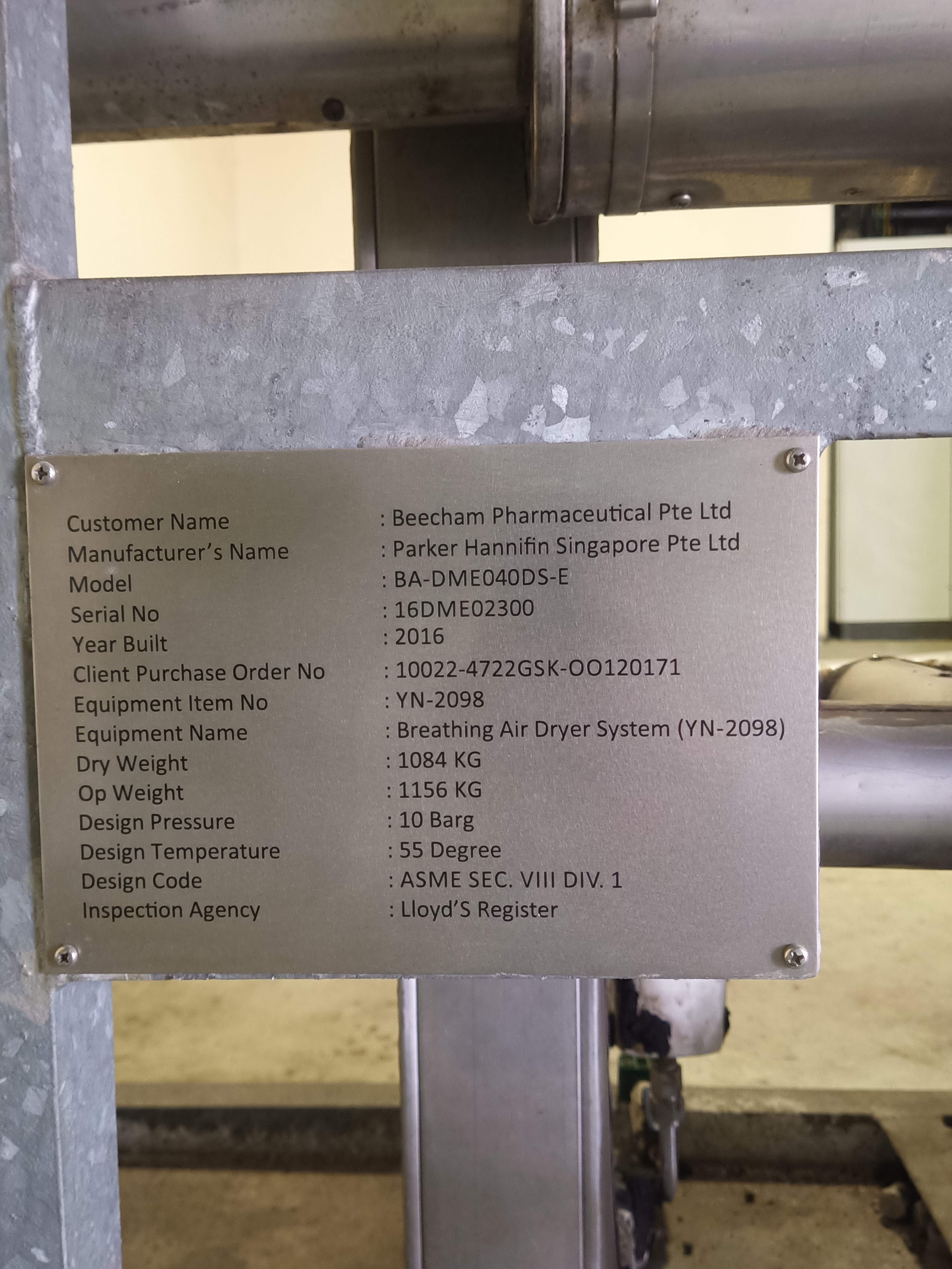 Used Safe Change Filter Housing. Yom 2016. Magnetic Separator (Magbox Mxf29-E-0250). Yom 2016.vv - Parker Hannifin Singapore - SG121