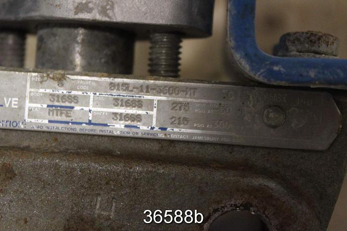 Used Neles Jamesbury 6" Hand Operated Wafer Sphere Butterfly Valve, 815L-11-3600 MT #36588