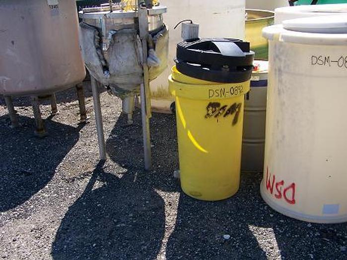 Used LM approximately 45 gallon vertical poly tank