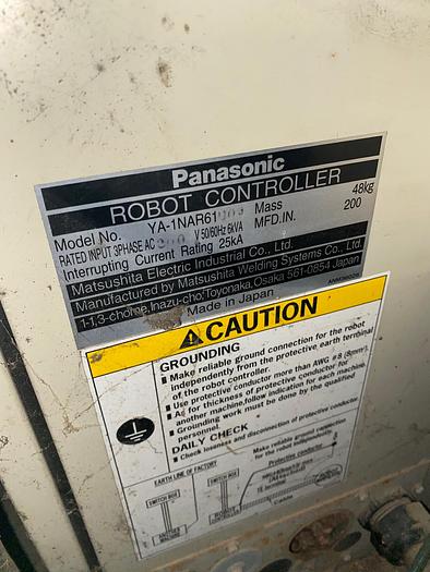 Used Panasonic Robotic Weld Cell with Rotary Table,  Panasonic YA-1NAR61 Controller