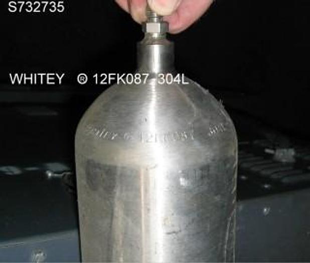 Used Tank, 1 Gallon, 304L S/st, Pressure, Cylinder, 1800 PSI, #S732735