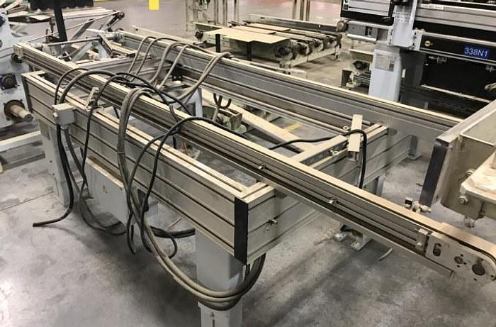 Used 52 WIDE x 10-1/2 LONG DOUBLE BELT CONVEYOR