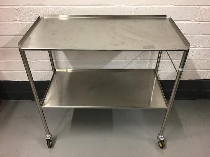 Used Trolley stainless steel 2 shelves 920x470mm
