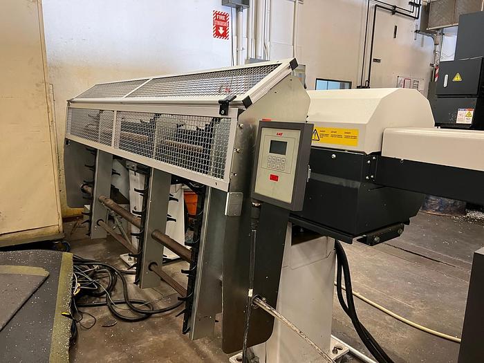 Used 2012 OKUMA Genos L300-M CNC Lathe with Live Tooling