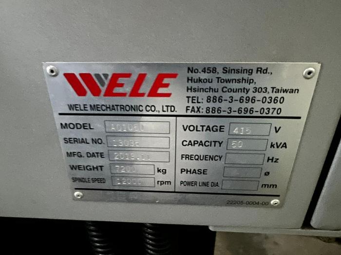 Used 2013 WELE AQ 1050 CNC MILLING MACHINE CENTER IN MALAYSIA for Sale ...