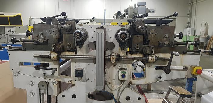 Used 1998 MONDON Automatic slitter rewinder with 2 col. flexo (for paper reels)