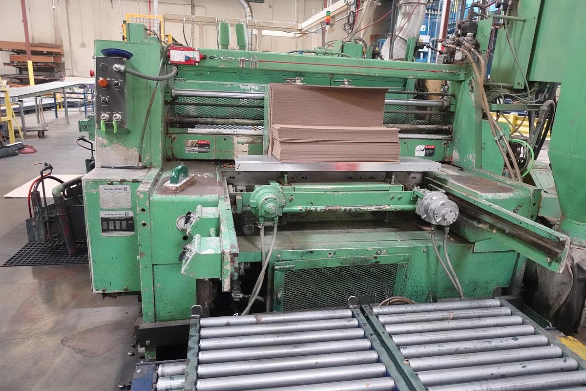 Used 1982 Langston Mini 24" x 70" 2-Color Flexo Folder Gluer (Printer Slotter Folder Gluer)
