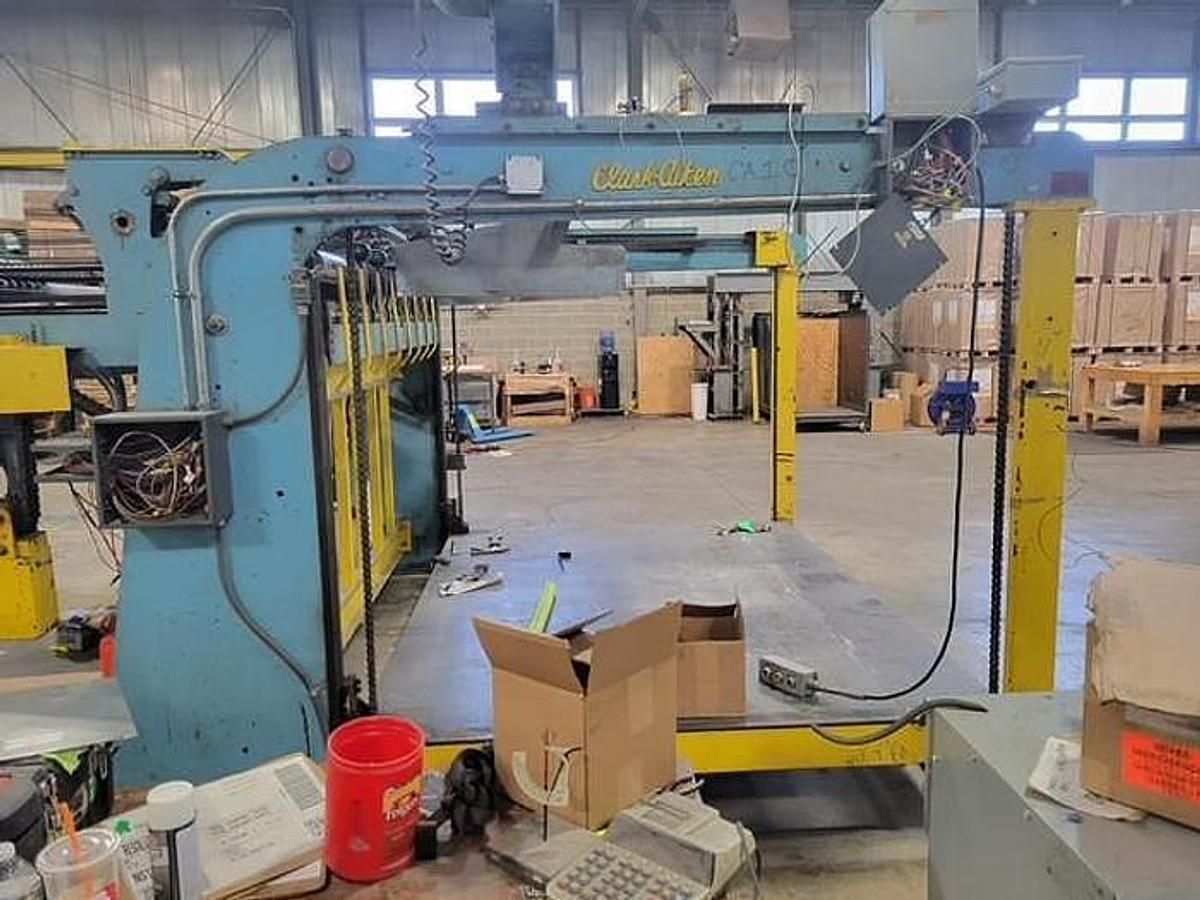 Used Clark Aiken 100" Single Rotary Knife Sheeter, No Unwinds