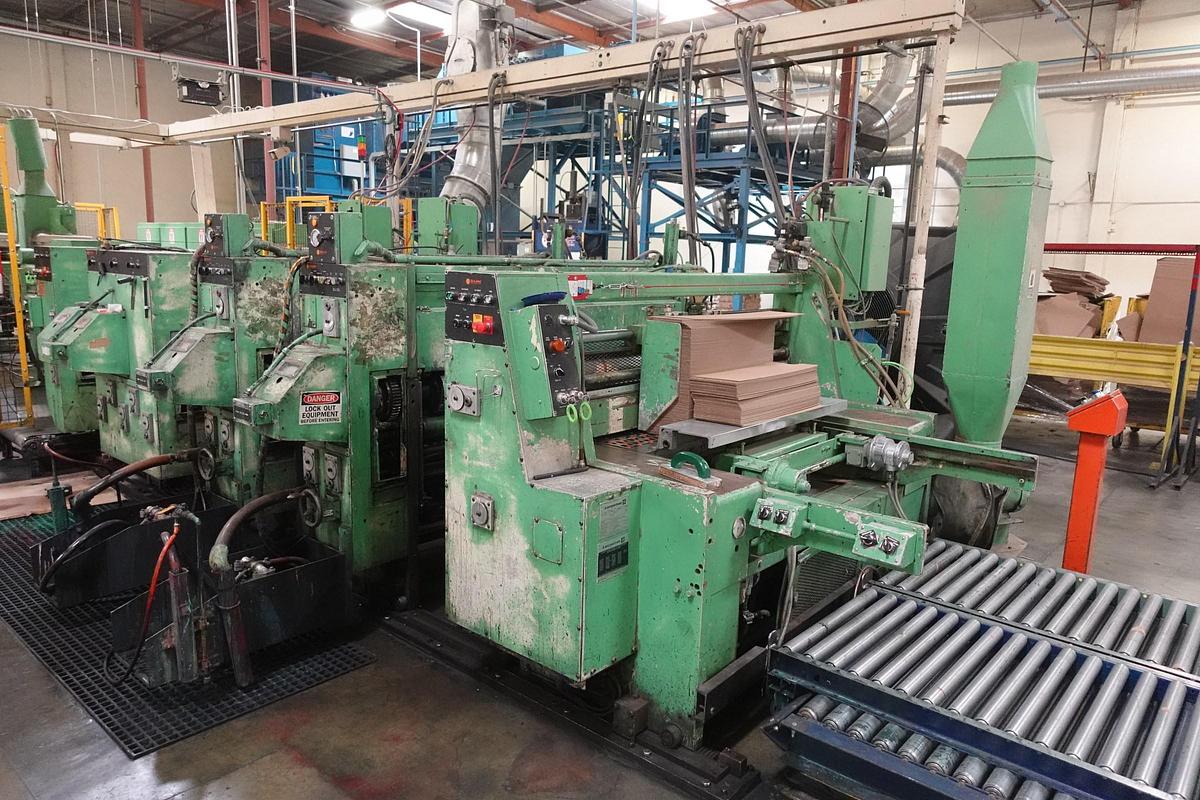 Used 1982 Langston Mini 24" x 70" 2-Color Flexo Folder Gluer (Printer Slotter Folder Gluer)