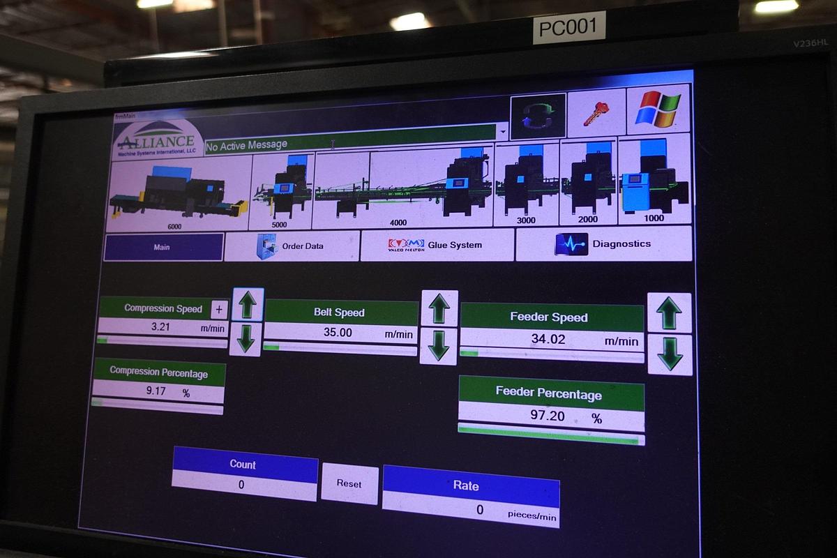 Used 2011 J&L / Alliance SFG 4300/170 Specialty Folder Gluer, 170"