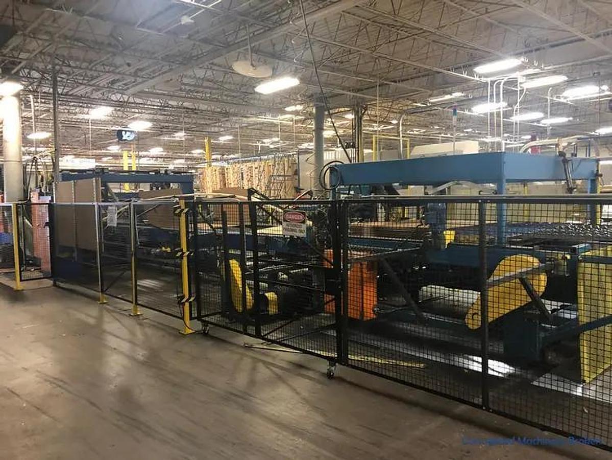 Used Serenco 66" x 130" Folder Gluer with 2 Color Flexo and Inline Rotary Die-Cutter