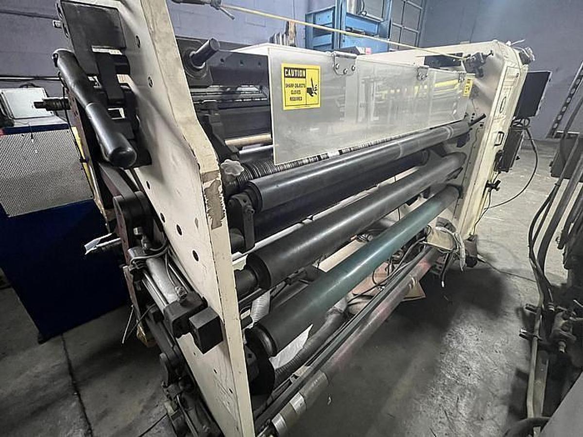 Used Deacro DA-653 65" Duplex Cantilevered Slitter Rewinder