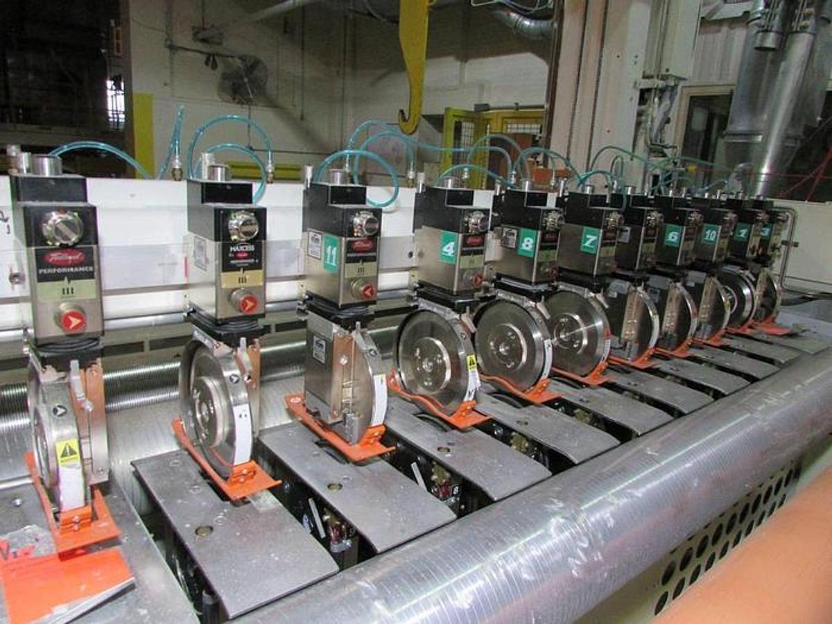 Used 84" Class III Tidland Slitting Section with Driven Female Knife Section Includes (5) Male Knives Model C3-MG-AC