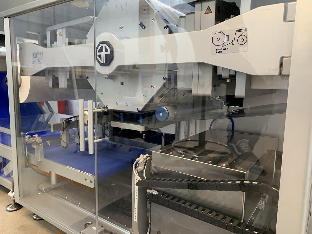 Used 12.5" Shawpak (Riverside Medical Packaging) 42-25 Thermoform Machine with 4 Color Bellmark Printer
