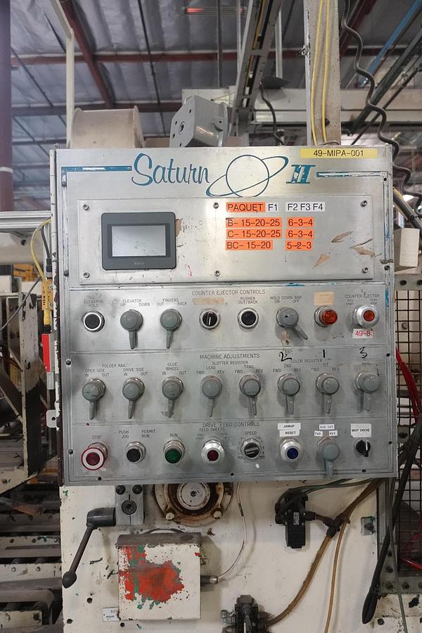Used 1978 Langston Saturn II 37" x 97" 3-Color Flexo Folder Gluer