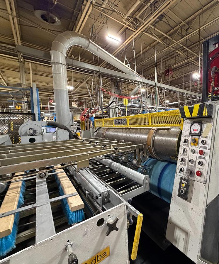 Used Koppers 66" × 113" 2-Color Flexo Rotary Die Cutter / Slotter Line with AG Stacker & Exit Conveyor