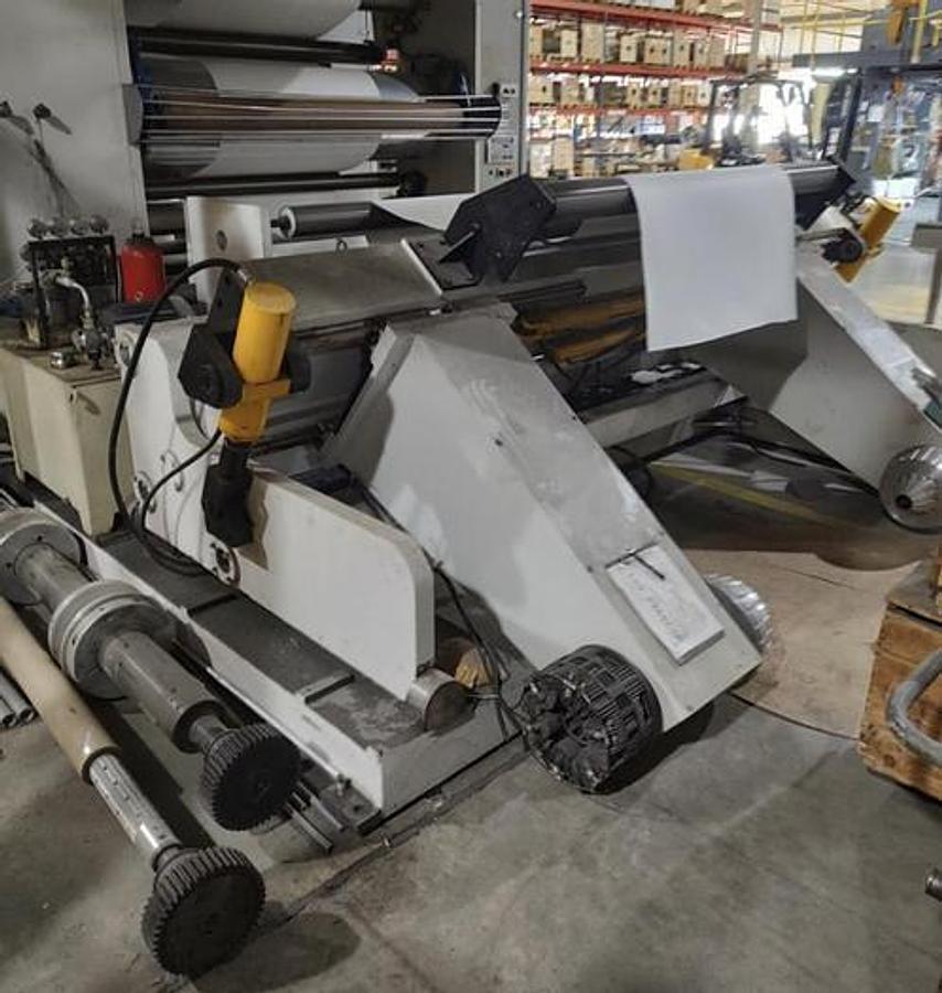 Used 60" Feec Shaftless Floor Pick Up Unwind Stand