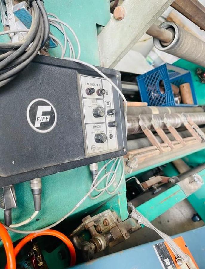 Used Dusenbery 635 BL 54" Duplex Slitter Rewinder, 18" Rewind