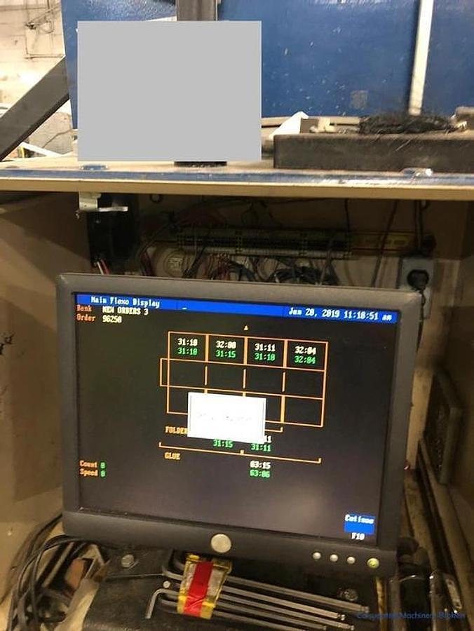 Used Serenco 66" x 130" Folder Gluer with 2 Color Flexo and Inline Rotary Die-Cutter