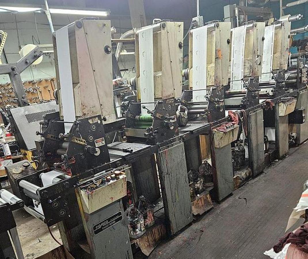 Used Comco Cadet 10" 5 Color Press with 2 Die Stations